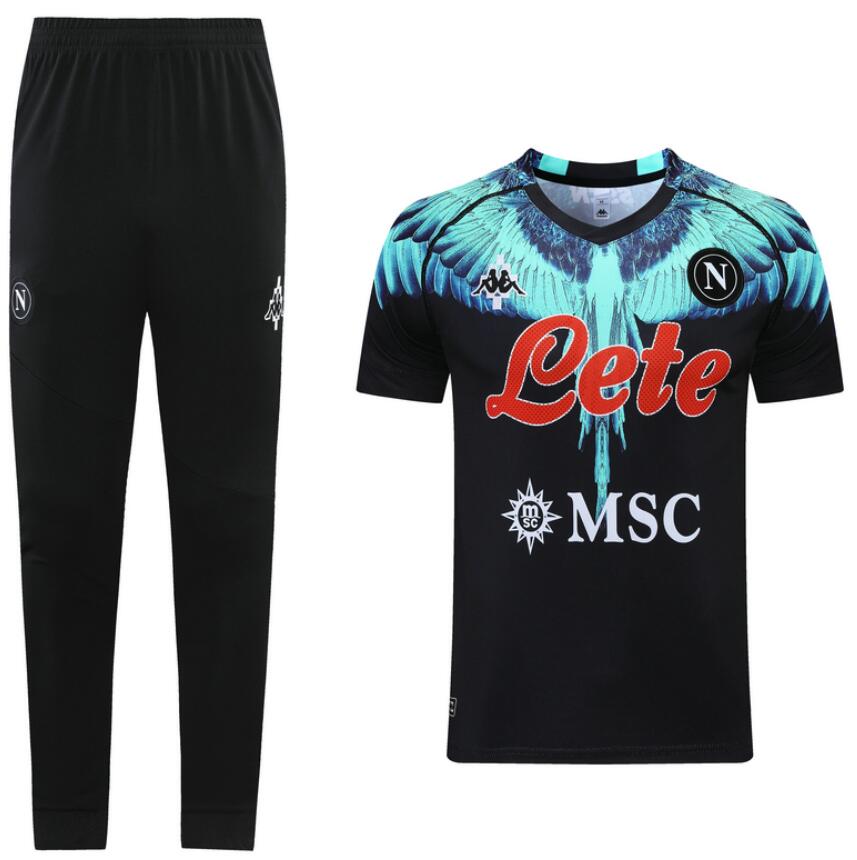 2021/22 Napoli Blue Training Kits Shirt with Pants